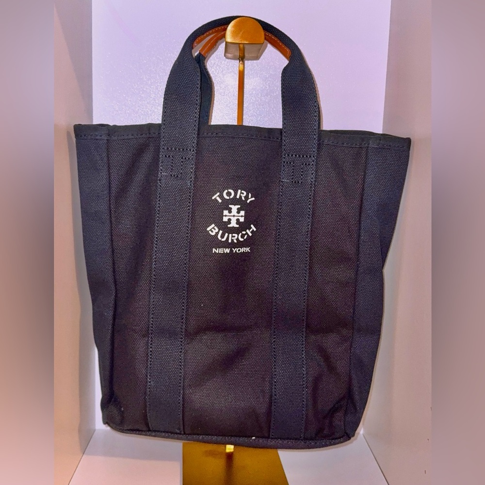 Tory Burch Navy Blue Canvas Tote Bag GWP